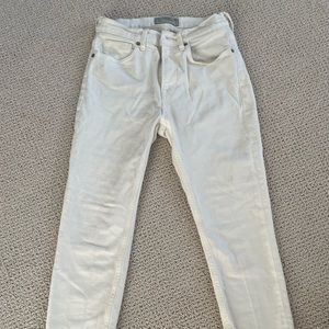 Everlane white jeans ankle length straight